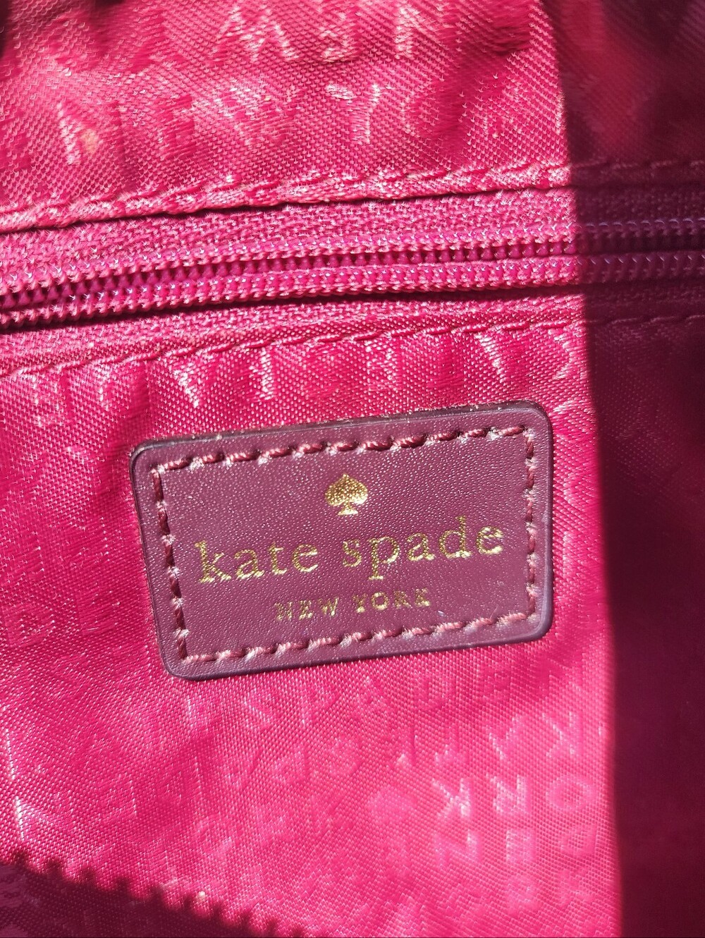 kate spade Plum Leather Crossbody with Gold Chain Strap and Bow - Picture 10 of 10
